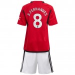 Günstige Fußballtrikots Manchester United B. Fernandes 8 Kinder Heimtrikot 2023-24 Kurzarm